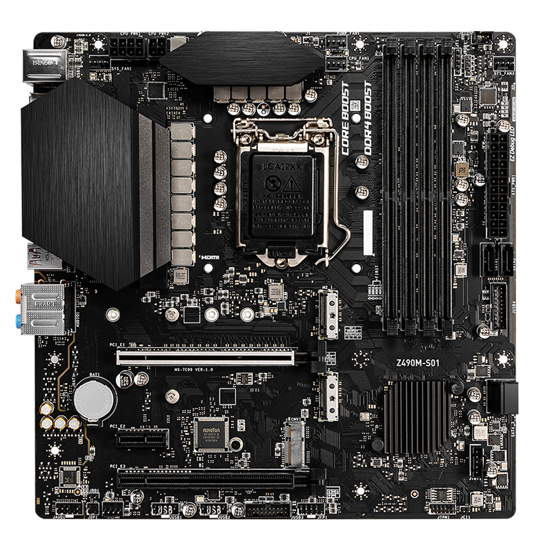 微星z490ms01matx主板支持cpuintelz490lga1200