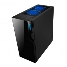 航嘉GX500T黑色 玻璃侧透台式电脑 游戏防尘机箱