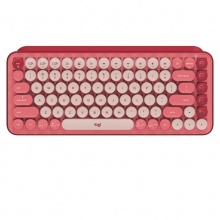 罗技POP KEYS无线机械键盘(电幻粉)游戏机械键盘