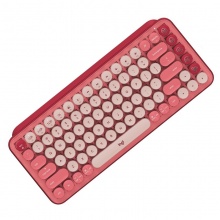 罗技POP KEYS无线机械键盘(电幻粉)游戏机械键盘