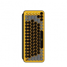 罗技POP KEYS无线机械键盘（热力黄）游戏机械键盘