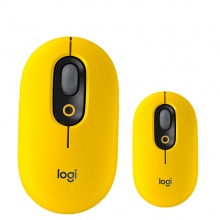 罗技POP 鼠标（热力黄）无线蓝牙时尚对称 办公鼠标