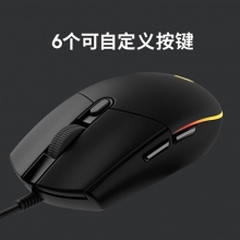 罗技G102  LIGHTSYNC黑色 电竞游戏鼠标 有线RGB鼠标