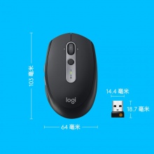 罗技（Logitech）M590 石墨黑 无线蓝牙双模 办公鼠标 对称鼠标