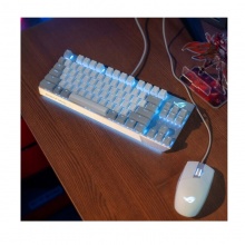 ROG游侠NX TKL月耀白 摩卡棕轴 机械键盘 有线键盘 游戏键盘 84键 RGB背光