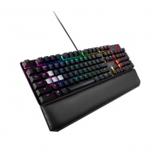 华硕ROG 游侠 竞技版 青轴 机械有线游戏键盘 RGB背光键盘 104键 黑色