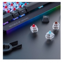华硕ROG 游侠TKL NX山楂红轴 机械键盘87键盘布局 有线键盘 游戏键盘 RGB背光