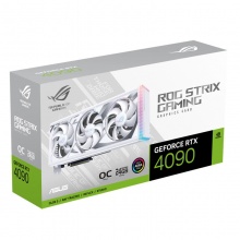 华硕ROG-RTX4090-O24G-WHITE白色电竞游戏 设计渲染电脑独立显卡支持4K