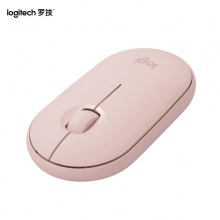 罗技LOGITECH PEBBLE 鹅卵石鼠标 无线蓝牙鼠标 办公鼠标 静音鼠标 女性鼠标 便携鼠标 对称鼠标 玫瑰粉