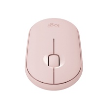 罗技LOGITECH PEBBLE 鹅卵石鼠标 无线蓝牙鼠标 办公鼠标 静音鼠标 女性鼠标 便携鼠标 对称鼠标 玫瑰粉