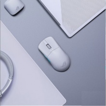 ROG龙鳞ACE 月耀白AimPoint36k传感器无线游戏鼠标轻量化54g有线无线蓝牙三模对称手型RGB灯效白龙鳞