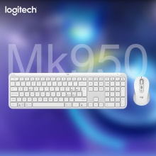 罗技（Logitech）优选系列MK950无线蓝牙键鼠套装 超薄静音无线双模办公键盘鼠标套装