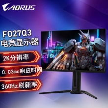 技嘉FO27Q3 27吋三代OLED 2K显示器 360Hz 0.03ms HDR400 HDMI2.1 2K/360Hz/OLED