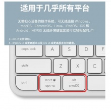 罗技（Logitech）优选系列MK950无线蓝牙键鼠套装 超薄静音无线双模办公键盘鼠标套装 M750静音鼠标K950全尺寸键盘 MK950 石墨黑