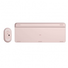 罗技（Logitech）MK470无线键鼠套装 无线键盘鼠标套装 电脑静音薄膜键盘办公差旅超薄便携紧凑 即插即用 全尺寸 MK470 茱萸粉