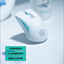 华硕（ASUS）天选游戏mini鼠标 无线三模 轻量化65g 对称手型 FPS英雄联盟LOL吃鸡鼠标 12000DPI RGB 月耀白