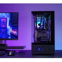 华硕（ASUS）彗星  SI-A01 海景房机箱 黑色 支持M-ATX