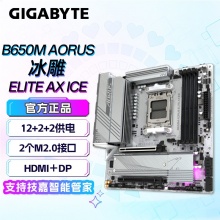 技嘉（GIGABYTE）冰雕 B650M AORUS ELITE AX ICE   (冰雕 白色）主板