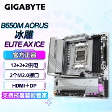 技嘉（GIGABYTE）冰雕 B650M AORUS ELITE AX ICE   (冰雕 白色）主板